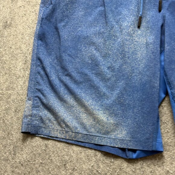 Lululemon License to Train Shorts Men L Blue Marbled Linerless 10" - Picture 5 of 16